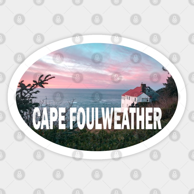 Cape Foulweather Oregon Sticker by stermitkermit